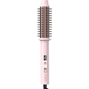 K&K 1.5 Inch Red Light Therapy Infrared Bounce Brush, Heated Thermal Round Brush with Negative Ion Technology, Multiple Heat Settings for Blowout Look with Hair Care Oil, Temperture Contronal