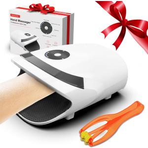 Xllent Hand Massager with Compression & Heating,Mothers Day Gifts for Him and Her,Electric Hand Massager for Arthritis and Carpal Tunnel,Gifts for Women Men Her Him(White)