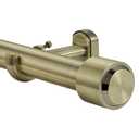 Heavy Duty Curtain Rods, 1 1/8 Inch Diameter Single Curtain Rod 36-72Inch(3-6ft) Extendable Length with End Caps Adjustable Modern Brackets-Antique Bronze