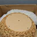 Cat Tree 39 Inches Cat Tower with Sisal Covered Scratching Real Wood Post, Handwoven PE Rattan 3 Baskets perches with Cozy Cushion, Cat Climbing, Cat Scratching Post (Light Gray Cushion)