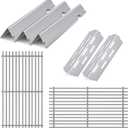 66801 Stainless Steel Grill Grates with 66032 Flavorizer Bars for Weber Genesis II E-210 S-210 GS4 Grill Parts Genesis II LX E-240 S-240 Series Gas Grills 2017 and Newer Grill Part