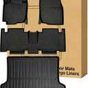 RAV4 Floor Mats ＆ Cargo Liners Compatible with 2006-2012 Toyota RAV-4，All Weather Protection Waterproof Durable Anti-Slip Odorless Custom-fit TPE Cargo Trunk Tray Floor Liner Set