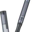 Asvine V200 Titanium Fountain Pen Vacuum Filling, Matte Black Medium Nib Clear Demonstrator Acrylic with Pen Case and Wrench