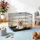 FDW | 24" Foldable Metal Dog Crate | Black | Cage for Small Dogs