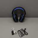 Ozeino 2.4GHz Gaming Headset Wireless with Flip Mic for Ps5, Ps4, PC, Gaming Headphones with RGB Light, 40Hr Battery Bluetooth Headset for Laptop, Mobile, Mac