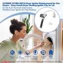 5318EL3001A Dryer Igniter Replacement Compatible with L-G,G-E,Kenmore Gas Dryers,Replaces 5318EL3001B,5318EL9001A,MEQ61841001,1266860,AP4439620,PS/EA3527801,DE/SDE365,AH3527801 (Round Style Igniter)
