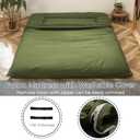 MAXYOYO 6" Extra Thick Japanese Floor Mattress Futon Mattress, Foldable Tatami Pad for Adults, Roll Up Floor Mat for Living Room Guest Room RV, Green, Twin
