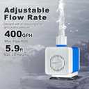 Knifel 400GPH Water Fountian Pump 25W Pond Pumps Ultra-Quiet & Adjustable Flow Rate for Fountains, Hydroponics, Ponds, Aquariums, and More