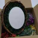Artificial Faux Hanging Plants Flowers Basket for Summer Outdoor Outside Decoration, Fake Silk UV Sun Resistant Look Real Colorful Daisy Eucalyptus for Porch Home Patio Balcony Yard (Mix)