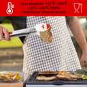 Kitchen Tongs, Premium Stainless Steel, Food-Grade Silicone Tips with Christmas Design, Heat Resistant 500F, 2-Piece Set (9'' and 12'')