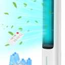 Windowless Portable Air Conditioners, 41" Cooling Fans that Blow Cold Air, Evaporative Air Cooler with 4Modes & 3Speeds, 12H Timer, Remote, 120 Oscillation, Tower Swamp Cooler for Bedroom