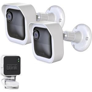 Blink Outdoor 4th Gen Camera Mount, 2 Pack Weatherproof Protective Housing and 360 Degrees Adjustable Mount with Sync Module 2 Mount for Blink Outdoor Security Camera System(White,Camera Not Included)