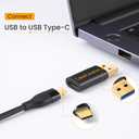 CableCreation USB C Female to USB Male Adapter, USB 3.1 5Gbps USB C to A Adapter Female for Laptops Logitech StreamCam VR Link for Charging