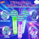 24 Pcs Video Game Bubble Wands Mini Bubble Party Favor Toys for Kids Toddlers Birthday Goodie Bag Stuffer Filler Summer Activity Wedding Outdoor Classroom Reward Gifts