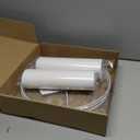 Drum Lamp shades Set of 2, White Line Lamp Shades for Table Lamps Floor Lamp, 13" Top X 13" Bottom X 10" High Large Fabric Lamp Shades, Easy Assembly Replacement Lampshades