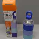 Boon Triful Baby Formula Dispenser On the Go - Insulated Stainless Steel Formula Containers with Stacking Design - Baby Bottle-Feeding Supplies for Travel, Camping, 8 oz, Blue