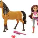 Mattel Spirit Untamed Lucky Doll & Spirit Horse Figure, Ride Together Playset & 2 Accessories, Doll "Jumps" & "Rides" on Walking Horse