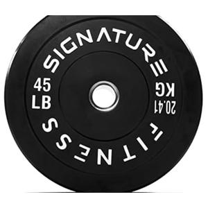 Fitvids 2" Olympic Bumper Plate Weight Plate with Steel Hub, 45LB,