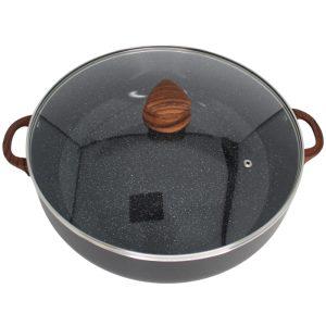 Imusa 6.9QT Madera Cera Caldero Glas Lid