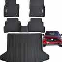 Floor Mats &Trunk Mat for Mazda CX-5 2017-2024 2025, 2 Rows Full Set with Cargo Liner,TPE All Weather Protection Car Floor Liners Accessory for Mazda CX 5-Black