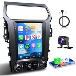 【4+64G】Car Stereo For Ford Explorer Radio 2011-2019 Upgrade Android Stereo Wireless Carplay Android Auto,9.7" Touchscreen Car Radio GPS,WiFi,32EQ DSP,Bluetooth 5.1,SWC,Backup Camera for Explorer Radio