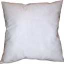 Home Decor COVER-15x15 Inch White Cotton-Blend Zippered Square Throw Pillow Cover