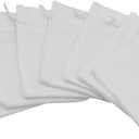 50Pcs Burlap Bags with Drawstring, 3.9 x 5.5 inch White Linen Gift Bags Jewelry Pouches Sacks for Christmas, Wedding Favors, Party, DIY Craft