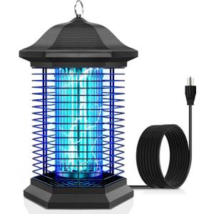 Bug Zapper for Outdoor & Indoor, Mosquito Zapper Upgraded 3 Mosquito Control Technologies, 2 Safety Protection Technologies, Insect Control Efficiency of 99.99%, Perfect for Backyard Patio Home
