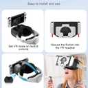 Upgraded VR Headset for Nintendo Switch, Switch OLED Model Virtual Reality Glasses with Adjustable HD Lenses and Head Strap, Labo VR Kit 3D Goggles Accessory