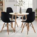 Dining Chair Covers Set of 4, Mid Century Modern Dining Room Chair Covers Jacquard Shell Chair Cover, Stretchable Armless Chair Slipcover for Kitchen, Office, Dining Room and Living Room