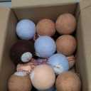 Mindsoft 20 Pcs Christmas Felt Ornaments Handmade Wool Felt Balls for Christmas Tree 2.36'' Vintage Farmhouse Hanging Rustic Natural Balls Decorations for Xmas Tree Party Decors (Brown, Blue, Beige)