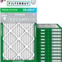 Filterbuy 20x30x1 Air Filter MERV 8 Essential Dust & Allergy Defense (12-Pack), Electrostatic Pleated HVAC AC Furnace Filters Replacement (Actual Size: 19.63 x 29.63 x 0.75)