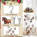 Chunful Christmas Horse Wind Chimes for Outside Aluminum Tubes Hanging Bells Memorial Windchimes with Shook Metal Horse Wind Chimes for Christmas Yard Decor Supplies for Home Lawn Porch Patio Garden