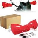JFG RACING Motorcycle Hand Guards,Universal 7/8" 22mm and 1 1/8" 28mm Handle Bar Dirtbike Handguards for Dirt Bike Snowmobile Pit Bike Motocross Supermoto ATV Scooter Surron Talaria - Red