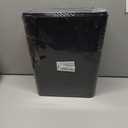 16 L Plastic Garbage Can with Swing Lid, Black Kitchen Slim Trash Can