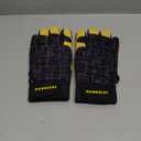 Kids Genuine Leather Work Gloves, Safety Gloves, Touch Screen, Reflective, Breathable Design, for Children Age 2-12 (Large (10-12 Years Old), Black)