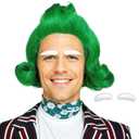 ColorGround Green Styled Heat Resistant Natural Costume Wig for Cons and Party (Bright Green for Adult)