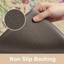 KIMODE Kitchen Anti Fatigue Mats, Farmhouse Flower Kitchen Rugs Sets of 2, Memory Foam Kitchen Mats for Floor, Waterproof Non Skid Standing Mats for Sink Laundry Office Desk Brown 20"x71"+20"x32"