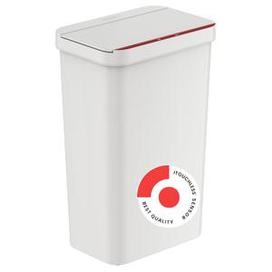 iTouchless Prime 13.2 Gallon Sensor Trash Can, Durable Dent-Proof Construction, Slim and Space-Saving, Automatic Bin White Color Great for Kitchen, Home, Office, Business, Garage, Plastic