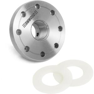 3" Faceplate with 1"x8TPI Thread,with Two Nylon Washers for Woodturning Lathe,8 Mounting Holes.