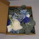 Wedding Flower Swag (Set of 2) for Wedding Welcome Sign Arch Artificial Flower Floral Swag Decor Wedding Ceremony Reception Party Decoration Navy, Dusty Blue and White