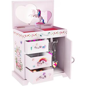 Pretty Me Unicorn Musical Jewelry Box for Kids - Gifts for Girls, Ages 3-8, Best Princess Room Toys Gift for Age 3, 4, 5, 6, 7, 8 Year Old Little Girl - Birthday Present Toy Ideas Music