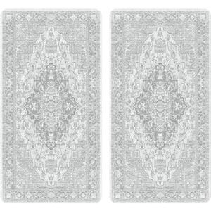 nunubaby Washable Pee Pads for Dogs, Stylish, Non-Slip and Leak-Proof Pee Pads, Reusable Potty Pads for Dogs for Crates and Floors (Gray/Geo, 24" x48" )