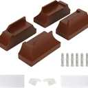 Non-Slip Recliner Risers,Chair Height Lifters for Elderly & Adults, Low Profile Assistance Blocks, Fits Wooden Base Reclining Chairs, 4 Pack Brown