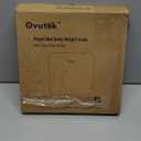 Ovutek Bathroom Scale for Body Weight, Highly Accurate Digital Weighing Machine for People, Upgraded Batteries Included, Compact Size, LED Display, Physician Scale with Sturdy Tempered Glass, 400lb (White)