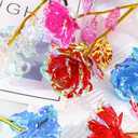 20PCS Small Artificial Colorful Rose Flowers Galaxy Rose Crystal Flower Gifts for Wedding, Mother' s Day Memorable Days Birthday Valentine's Day, Color C