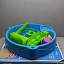 Step2 Summer Showers Splash Tower Water Table for Kids, Outdoor Kids Water Sensory Table, Ages 1.5+ Years Old, 8 Piece Water Toy Accessories, Blue & Green