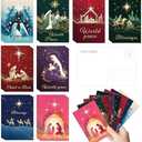 Tlenpo 32 Christian Christmas Postcards, Religious Christmas Cards, Easter Greetings Cards, Xmas Cards for Friends Relatives, 4 x 6 Inch, (Pack Of 4)