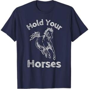 Hold your horses, Rodeo, Vintage retro cowboy, western tee T-Shirt S