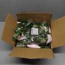 Aneco 4 Pack 32 FT Pink Flower Artificial Rose Vines Roses Fake Vine Flowers Plants Party Supplies for Holiday Wedding Garden Craft Art Decoration